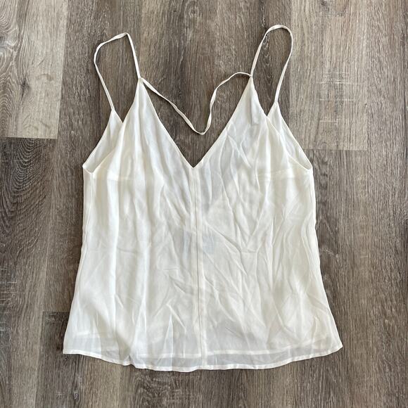 Reformation V-Neck Spaghetti Strap Tank Top in White - Size: Small - Picture 6 of 8